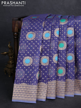 Grey Banarasi Organza Silk Saree - Buttas