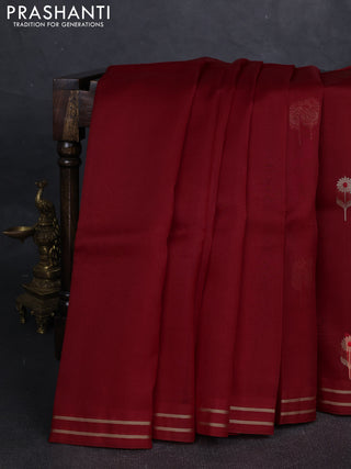 Red Banarasi Organza Silk Saree - Buttas