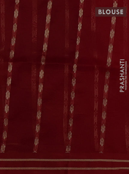 Red Banarasi Organza Silk Saree - Buttas