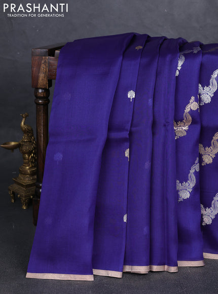 Blue Banarasi Organza Silk Saree -Zari Weaves