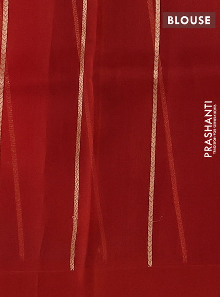 Red Banarasi Organza Silk Saree - Buttas