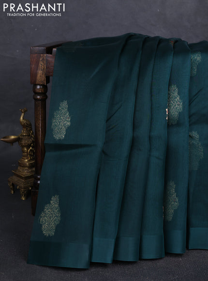 Green Banarasi Organza Silk Saree - Buttas