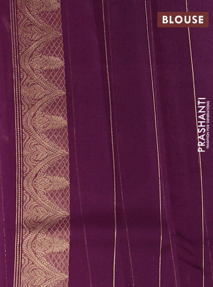 Purple Banarasi Organza Silk Saree -Zari Weaves