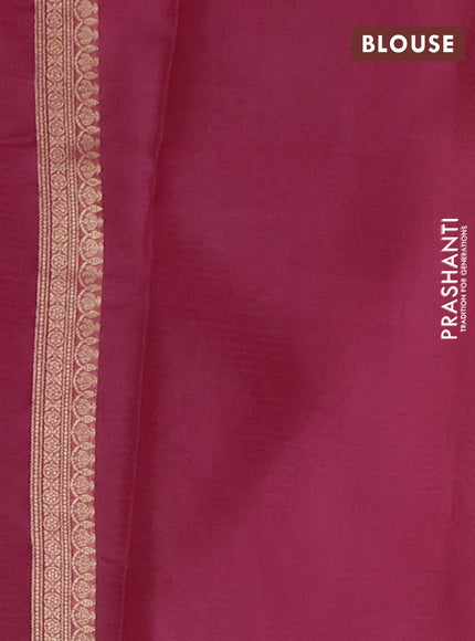 Mauve Pink Banarasi Organza Silk Saree - Buttas