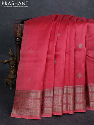 Red Banarasi Organza Silk Saree - Buttas