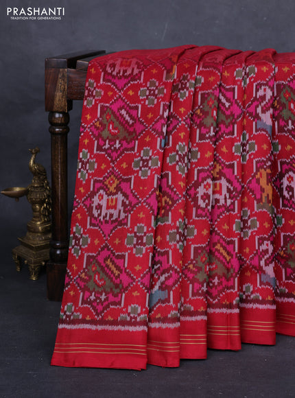 Maroon Rajkot Patola Silk Saree