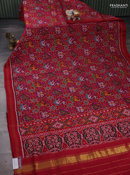 Maroon Rajkot Patola Silk Saree