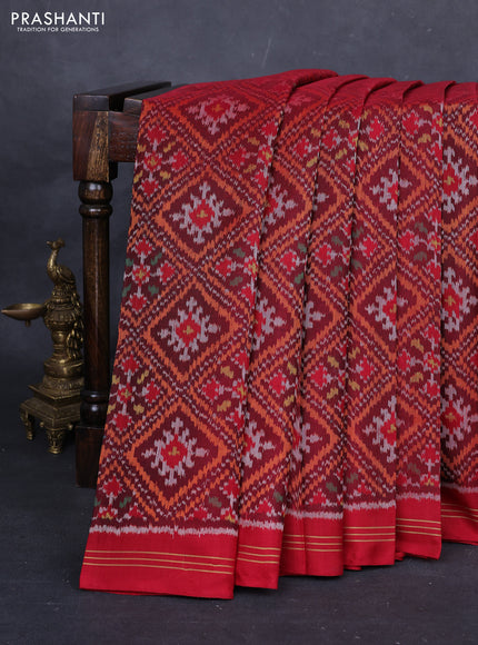 Maroon Rajkot Patola Silk Saree