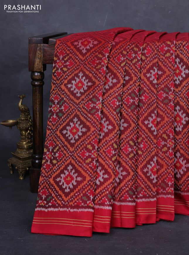 Maroon Rajkot Patola Silk Saree