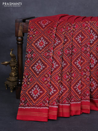 Maroon Rajkot Patola Silk Saree