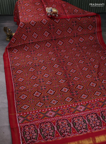 Maroon Rajkot Patola Silk Saree