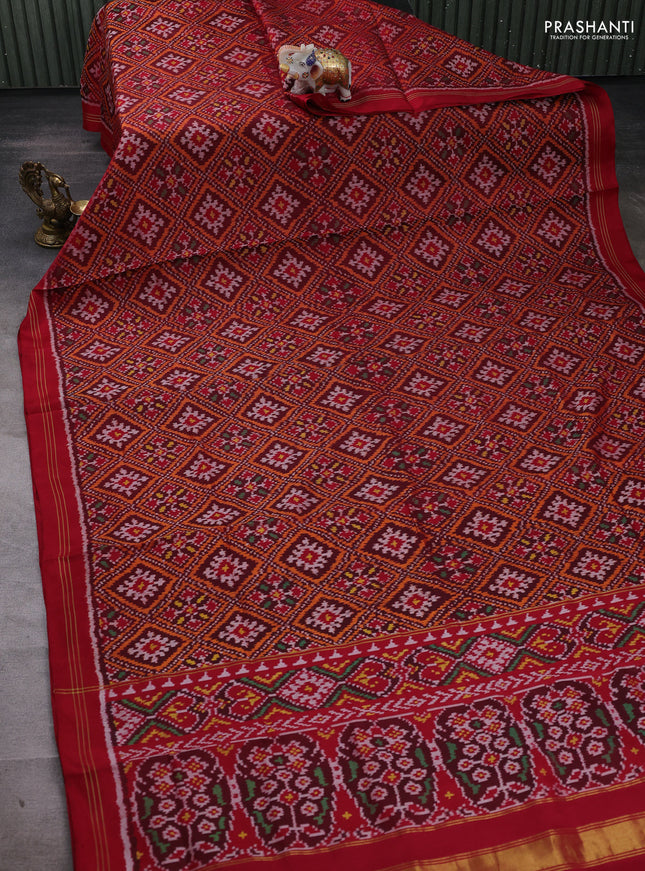 Maroon Rajkot Patola Silk Saree