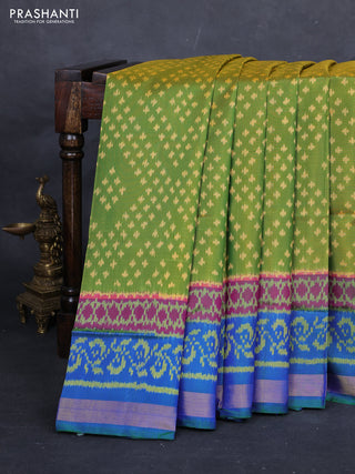 Green & Blue Rajkot Patola Silk Saree