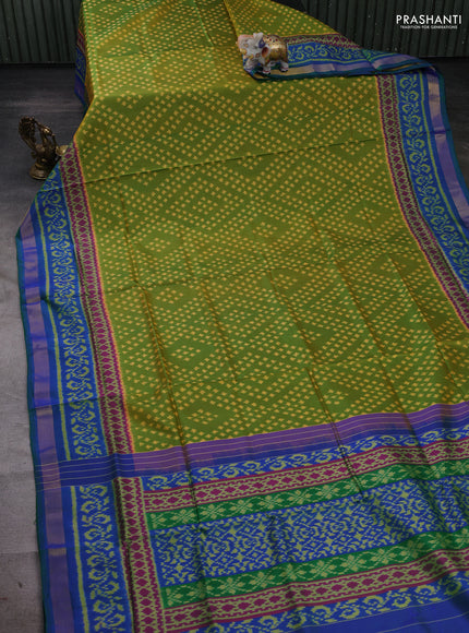 Green & Blue Rajkot Patola Silk Saree