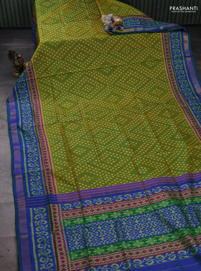 Green & Blue Rajkot Patola Silk Saree