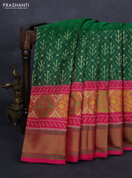 Green & Pink Rajkot Patola Silk Saree