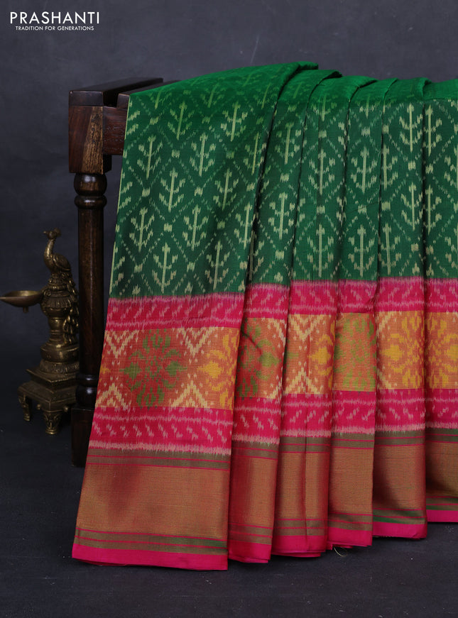 Green & Pink Rajkot Patola Silk Saree