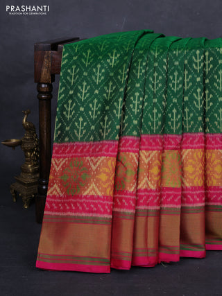 Green & Pink Rajkot Patola Silk Saree