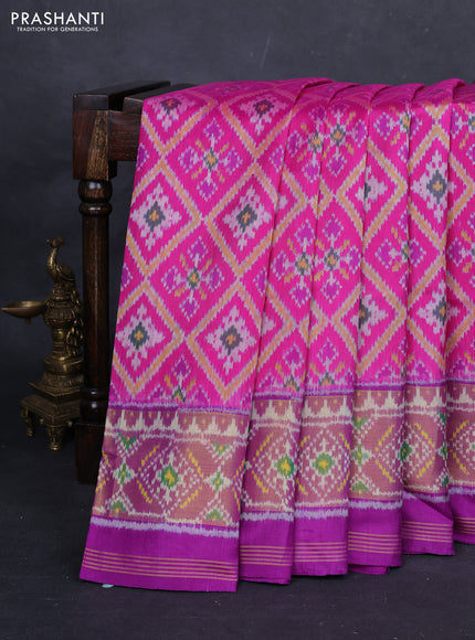 Pink & Purple Rajkot Patola Silk Saree