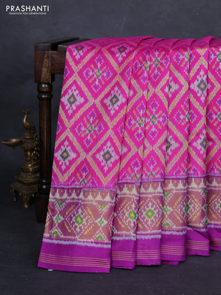 Pink & Purple Rajkot Patola Silk Saree