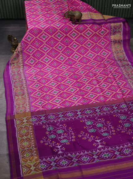 Pink & Purple Rajkot Patola Silk Saree