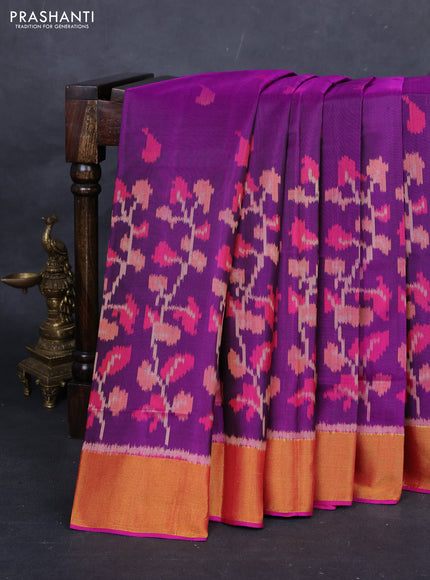 Purple & Pink Rajkot Patola Silk Saree