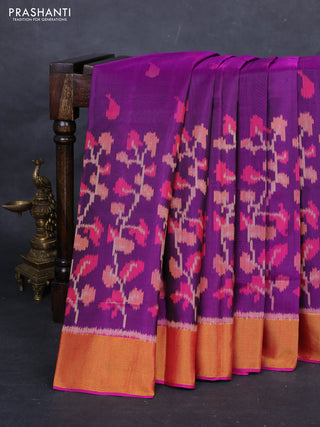 Purple & Pink Rajkot Patola Silk Saree