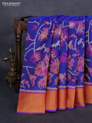 Blue & Purple Rajkot Patola Silk Saree