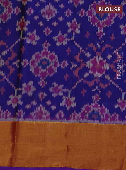 Blue & Purple Rajkot Patola Silk Saree
