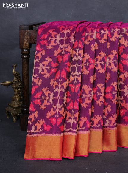 Purple & Pink Rajkot Patola Silk Saree