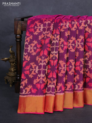 Purple & Pink Rajkot Patola Silk Saree