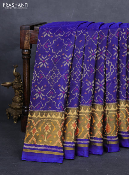 Blue Rajkot Patola Silk Saree