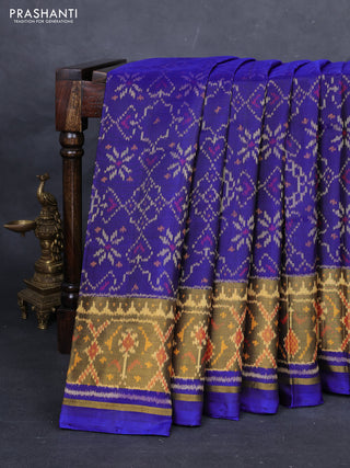 Blue Rajkot Patola Silk Saree
