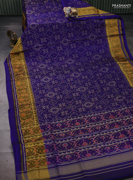 Blue Rajkot Patola Silk Saree
