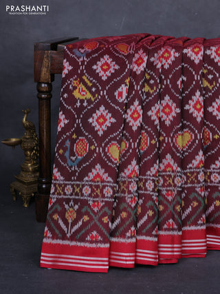 Maroon & Red Rajkot Patola Silk Saree