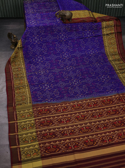 Blue & Maroon Rajkot Patola Silk Saree