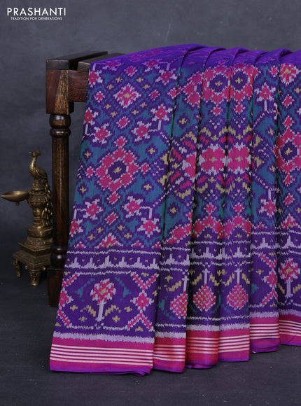 Violet & Maroon Rajkot Patola Silk Saree