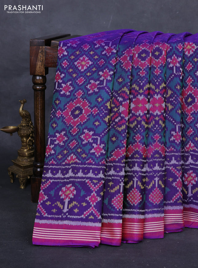 Violet & Maroon Rajkot Patola Silk Saree
