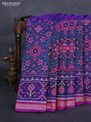 Violet & Maroon Rajkot Patola Silk Saree