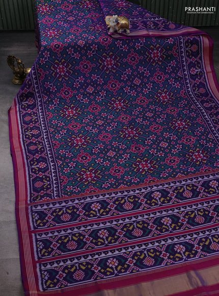 Violet & Maroon Rajkot Patola Silk Saree