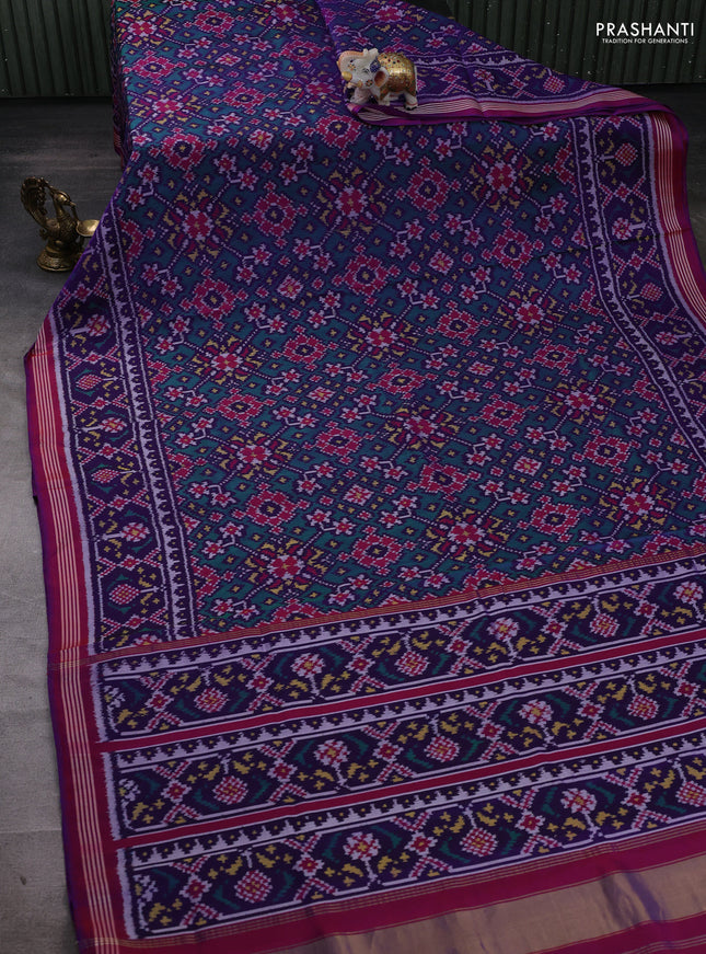 Violet & Maroon Rajkot Patola Silk Saree