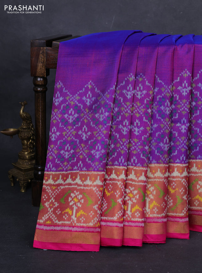 Purple & Mulit Colour Rajkot Patola Silk Saree