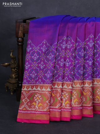 Purple & Mulit Colour Rajkot Patola Silk Saree