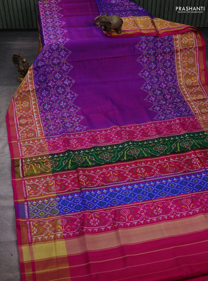 Purple & Mulit Colour Rajkot Patola Silk Saree