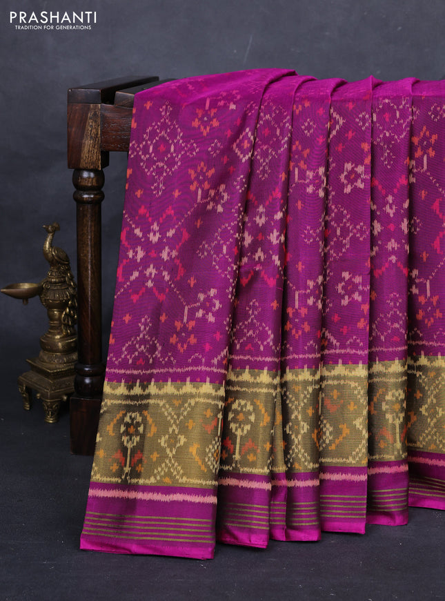 Purple Rajkot Patola Silk Saree