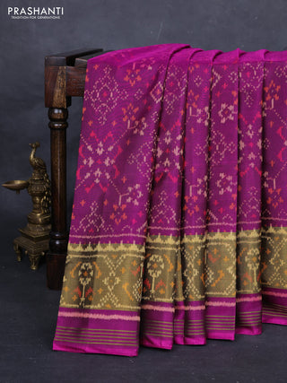 Purple Rajkot Patola Silk Saree