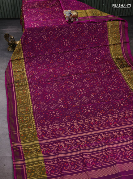 Purple Rajkot Patola Silk Saree
