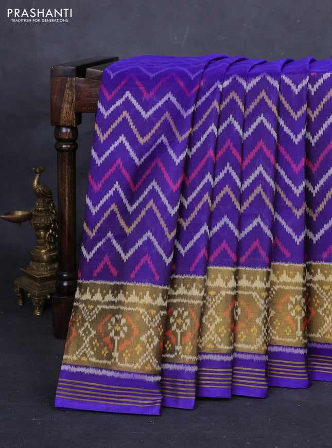 Blue Rajkot Patola Silk Saree