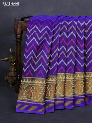 Blue Rajkot Patola Silk Saree