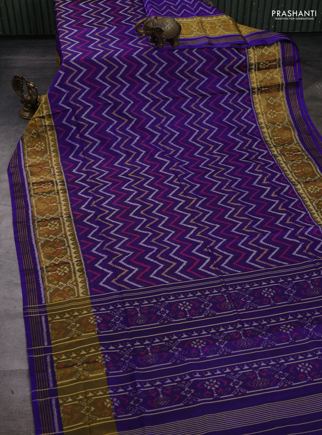 Blue Rajkot Patola Silk Saree